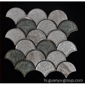 दो यूरोप शैली चीनी मिट्टी के बरतन मोज़ेक टाइल मिश्रित रंग